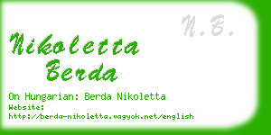 nikoletta berda business card